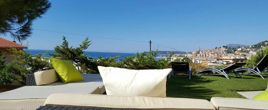 Cap Au Sud,Vue Panoramique Mer,Piscine Menton Exterior foto